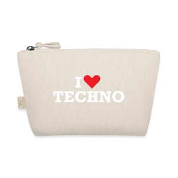 Ich liebe Techno - Bio-Täschchen - Natur - Vorne