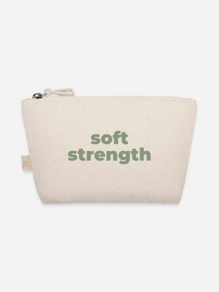 Sanfte Stärke Typografie - Bio-Täschchen - Natur