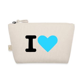 I love - I heart - Organic Pouch - nature - Front