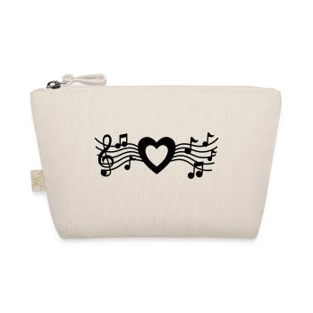 Musik-Herz - Bio-Täschchen - Natur - Vorne