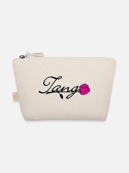 Tango mit Rose / Tango with Rose (2c) - Bio-Täschchen - Natur - Vorne