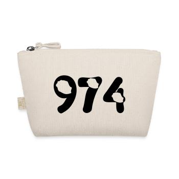 974 Reunion Karte Tattoo - Bio-Täschchen - Natur - Vorne