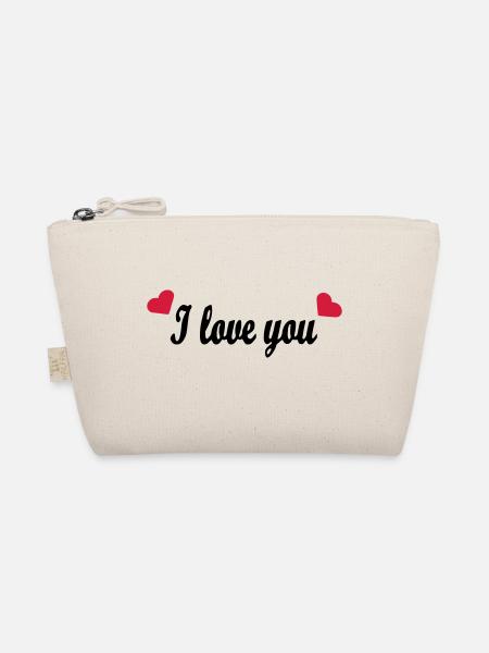 I love you - Bio-Täschchen - Natur - Vorne