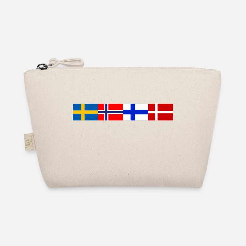 Scandinavian flags close together Bio-Täschchen