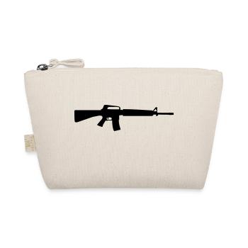 Pistole Gewehr Waffe Militär m16 - Bio-Täschchen - Natur - Vorne