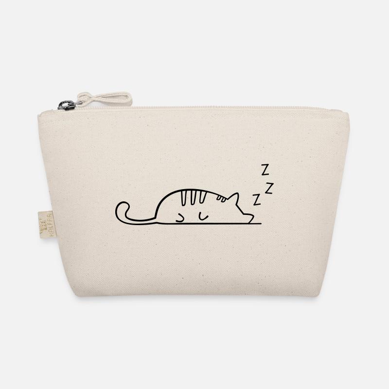 Schlafende Katze - Bio-Täschchen - Natur