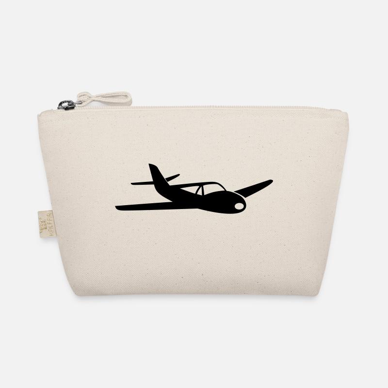 Kleines Sportflugzeug - Bio-Täschchen - Natur
