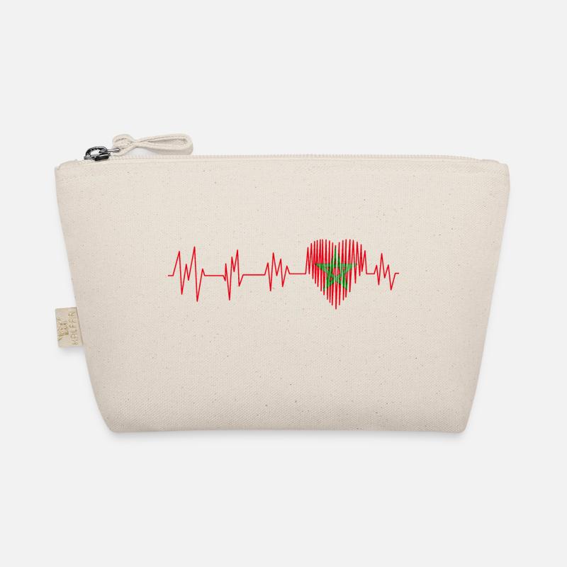 Morocco Morocco المغرب Heart pulse heart beat Organic Pouch