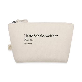 Harte Schale, weicher Kern. - Bio-Täschchen - Natur - Vorne