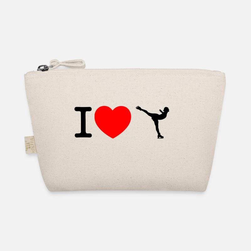 Ich liebe Eislauf - Eiskunstlauf Bio-Täschchen