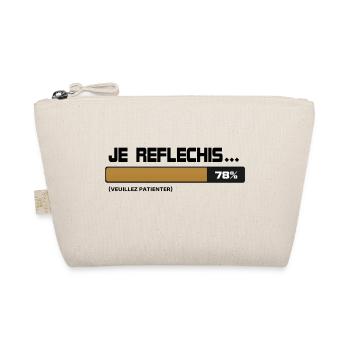 I thought, wait, please wait (beige | black) - Organic Pouch - nature - Front