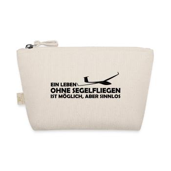 Leben ohne Segelfliegen Segelflieger Geschenk - Bio-Täschchen - Natur - Vorne