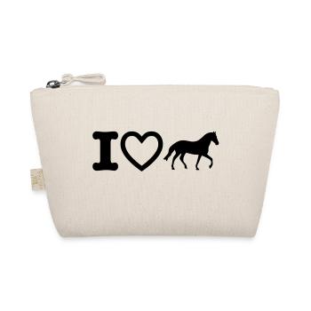 i_love_horse_f2 - Organic Pouch - nature - Front