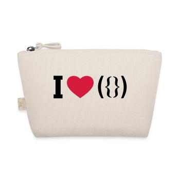 I LOVE PUSSY - ASCII - Organic Pouch - nature - Front
