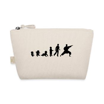 Evolution human men sports karate - Organic Pouch - nature - Front