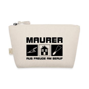 Maurer - Aus Freude am Beruf - Bio-Täschchen - Natur - Vorne