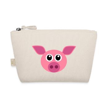 Schweinegesicht - Bio-Täschchen - Natur - Vorne