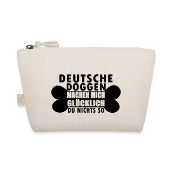 Deutsche Dogge Hunde Shirt Geschenk - Bio-Täschchen - Natur - Vorne