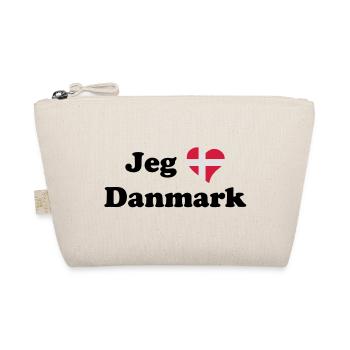 Jeg elsker Danmark - Ich liebe Dänemark - Bio-Täschchen - Natur - Vorne