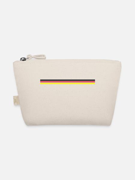 Flagge Deutschland - Bio-Täschchen - Natur - Vorne