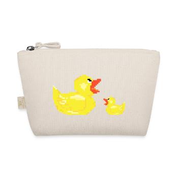 Duck mother with child chicks young gift duck - Organic Pouch - nature - Front
