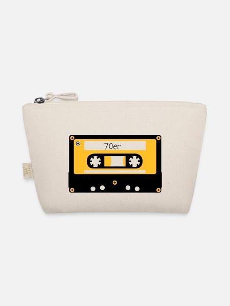 Kassette 70er - Bio-Täschchen - Natur - Vorne