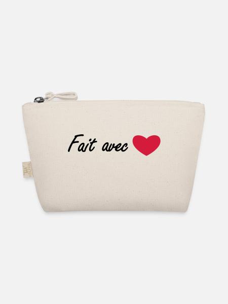 made with love - Organic Pouch - nature - Front
