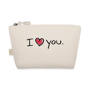 i_love_you_a__f2 - Organic Pouch - nature - Front