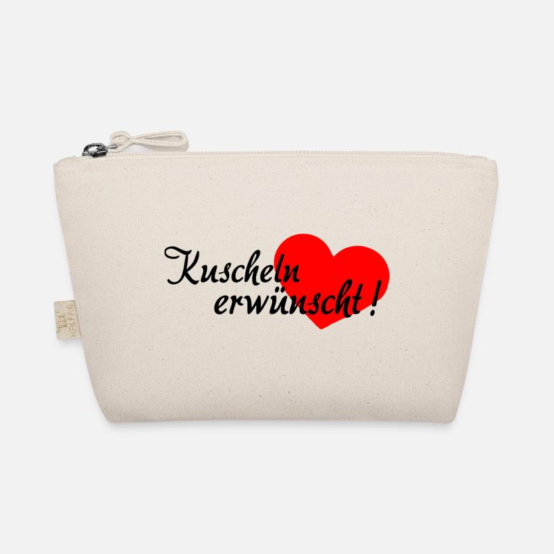 Kuscheln, Kuschelzeit, nur kuscheln, knuddeln - Bio-Täschchen - Natur