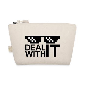 sonnenbrille pixel balken text deal with it entspa - Bio-Täschchen - Natur - Vorne