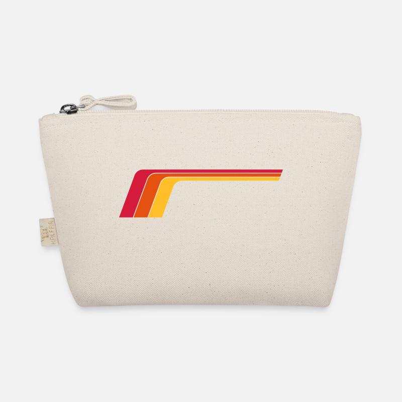 Retro Stripes - Bio-Täschchen - Natur