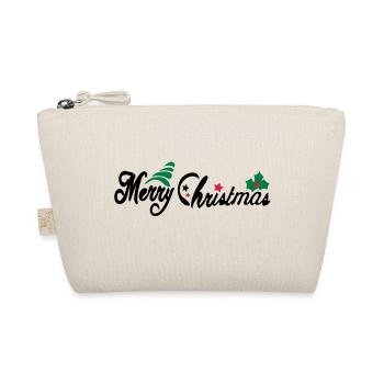 merry_christms_text_tree_holy_leaves - Bio-Täschchen - Natur - Vorne