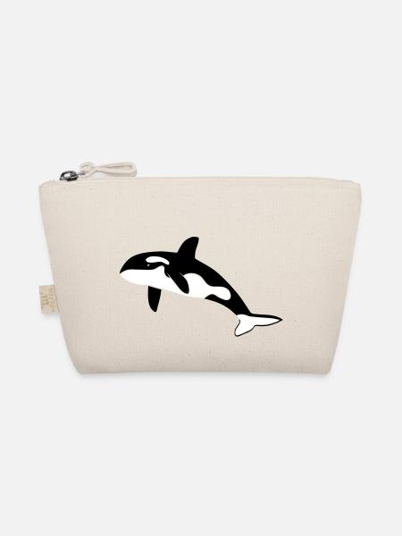 orca orka wal killer whale delfin delphin dolphin - Bio-Täschchen - Natur - Vorne