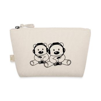 team 2 friends couple duo gamble gamer console contr - Organic Pouch - nature - Front