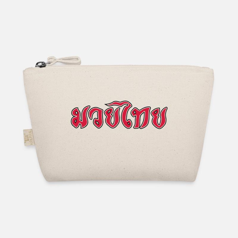 Muay Thai Script - Bio-Täschchen - Natur