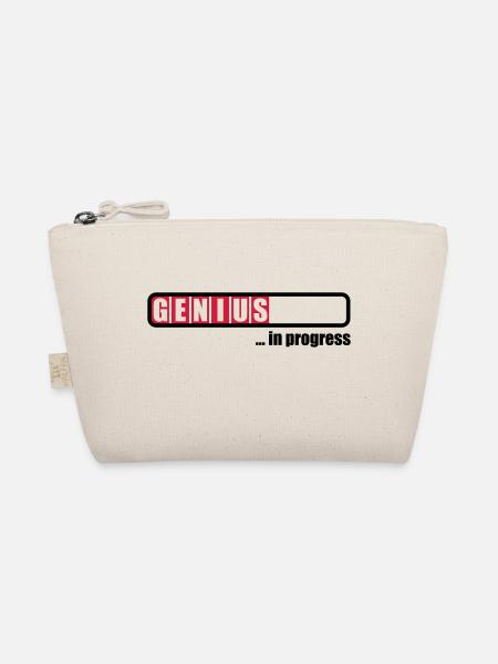 Genius in progress - Organic Pouch - nature - Front
