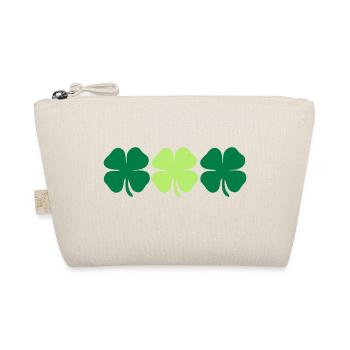 3 4 leaf clovers - Organic Pouch - nature - Front
