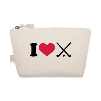 I love Field hockey - Organic Pouch - nature - Front