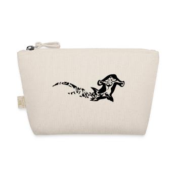 great hammerhead shark tribal tattoo style - Organic Pouch - nature - Front