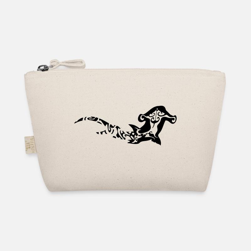 great hammerhead shark tribal tattoo style Organic Pouch