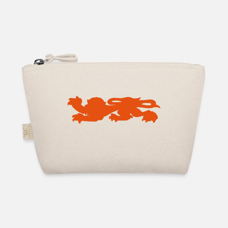 normandy silhouette of lying lion Organic Pouch