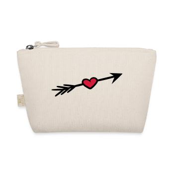 heart arrow love shoot bow shot fall in love - Organic Pouch - nature - Front