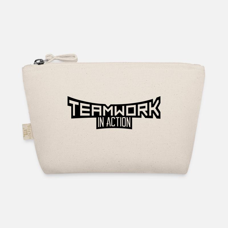 crew teamwork cool design in action logo team arbe - Bio-Täschchen - Natur
