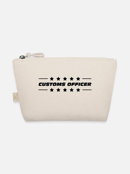 Zoll Zollbeamter Zollbeamtin Polizei Grenz customs - Bio-Täschchen - Natur - Vorne