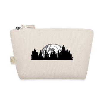 moon night full moon setting tree forest conifer - Organic Pouch - nature - Front