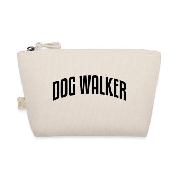 dog walker stylish arched text logo - Organic Pouch - nature - Front