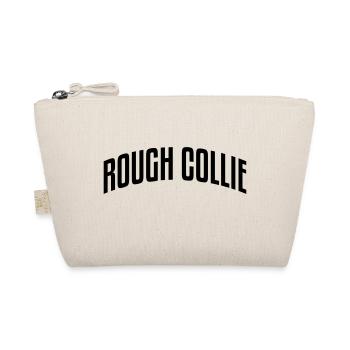 rough collie stylish arched text logo co - Organic Pouch - nature - Front