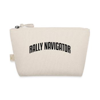 rally navigator stylish arched text logo - Organic Pouch - nature - Front