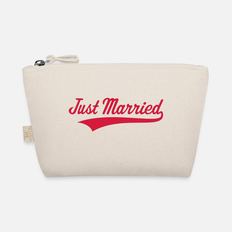 Just Married (Hochzeit / Heirat) - Bio-Täschchen - Natur