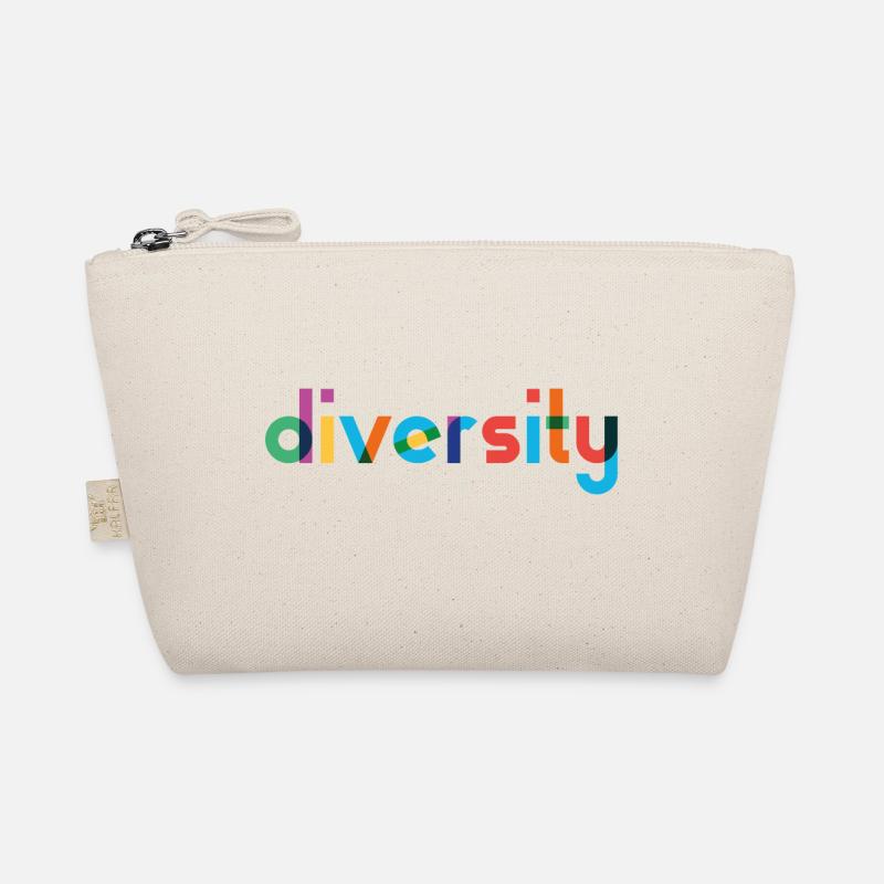 Diversity - Rainbow Typography Bio-Täschchen